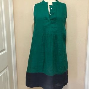 Roberta Freyman Green   Dress 100% Linen Size Mediu